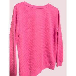 S. Johns Bay Pink Quilted Long Sleeve Classic Sweatshirt L